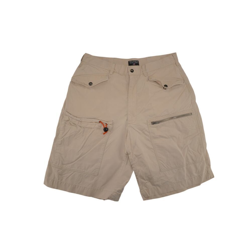Vintage Polo Jeans Co. Ralph Lauren Cargo Shorts Khaki Tan Utility 32